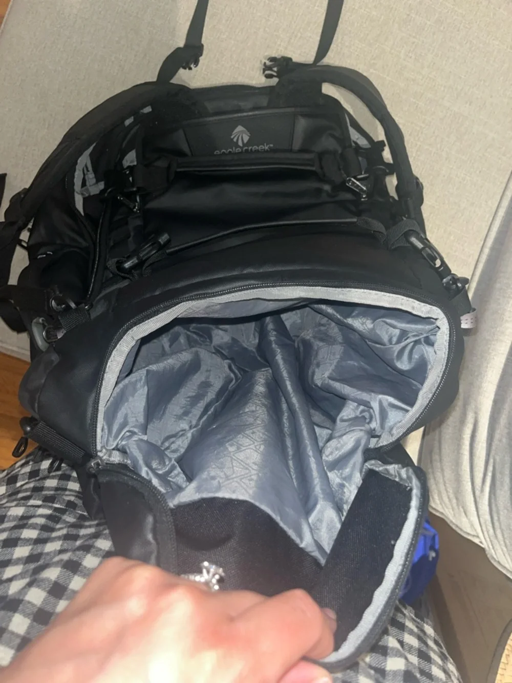Travel Black Water-Resistant Backpack - Sleek Everyday Carry - Picture 5 of 5